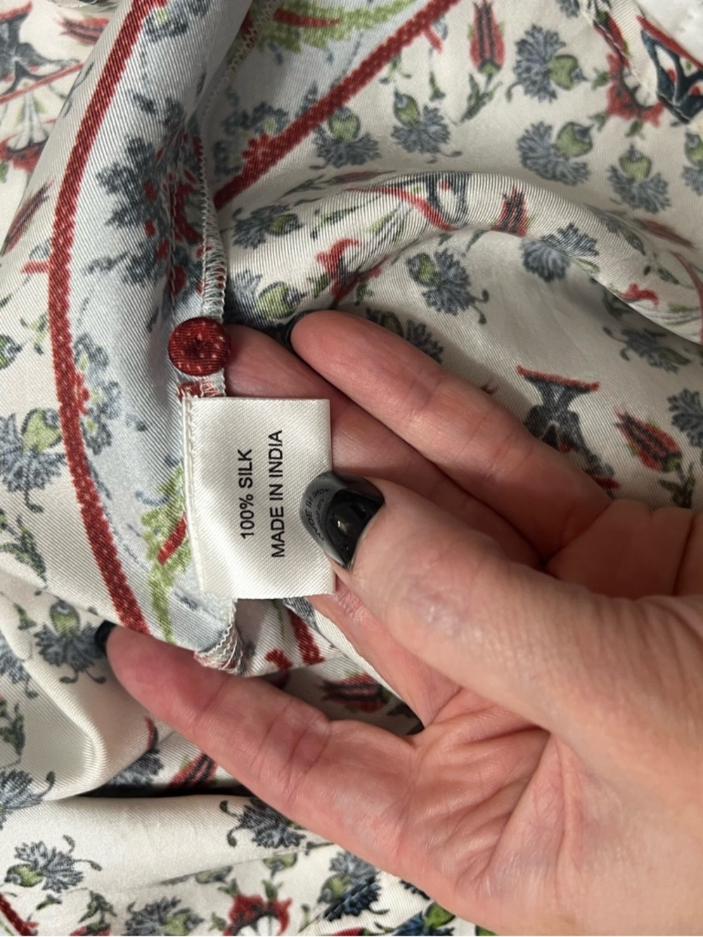 D'Ascoli Silk Shirtdress Button down
Small S Floral stripes - Picture 13 of 15